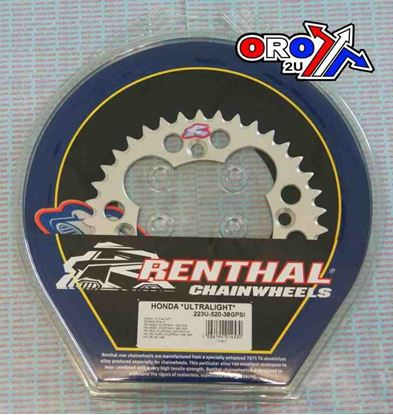 Picture of REAR SPROCKET RENTHAL ATV ULTRALITE 223-520-38 SILVER