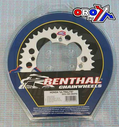 Picture of REAR SPROCKET RENTHAL ATV ULTRALITE 223-520-39 SILVER