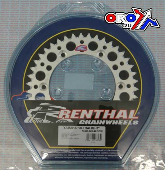 Picture of REAR SPROCKET RENTHAL YAM ULTRALITE 150A-520-42 SILVER