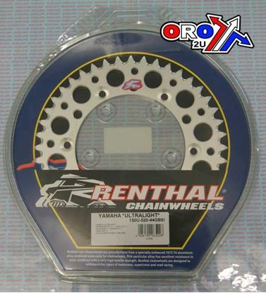 Picture of REAR SPROCKET RENTHAL YAM ULTRALITE 150A-520-44 SILVER