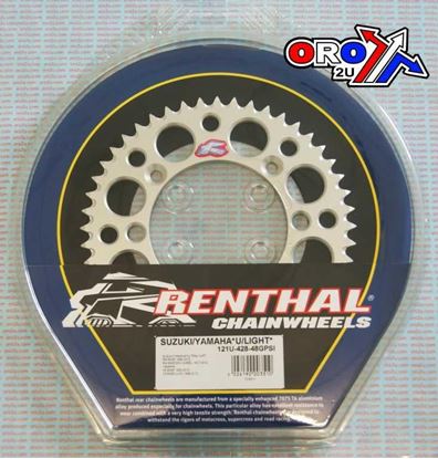Picture of REAR SPROCKET RENTHAL 121 ULTRALITE 121-428-48 SILVER