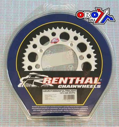 Picture of REAR SPROCKET RENTHAL 121 ULTRALITE 121-428-49 SILVER