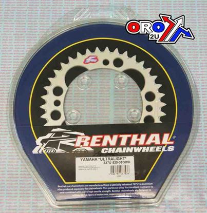 Picture of REAR SPROCKET RENTHAL YAM ULTRALITE 437-520-38 SILVER