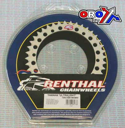 Picture of REAR SPROCKET RENTHAL ATV ULTRALITE 130-520-40 SILVER
