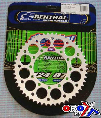 Picture of REAR SPROCKET RENTHAL 191 ULTRALITE 191-420-53 SILVER