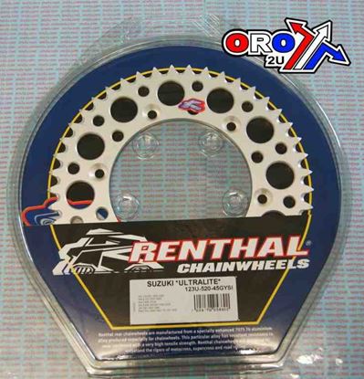 Picture of REAR SPROCKET RENTHAL SUZ ULTRALITE 123-520-45 SILVER