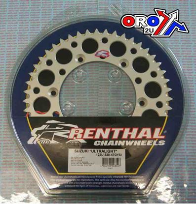 Picture of REAR SPROCKET RENTHAL SUZ ULTRALITE 123-520-47 SILVER