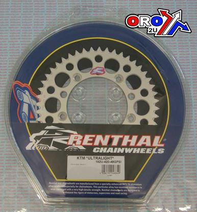 Picture of REAR SPROCKET RENTHAL 192 ULTRALITE 192-420-48 SILVER