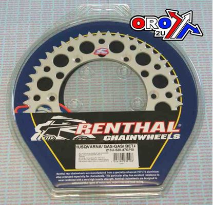 Picture of REAR SPROCKET RENTHAL ULTRALITE 216-520-45 SILVER