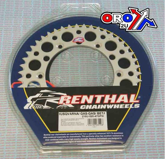 Picture of REAR SPROCKET RENTHAL ULTRALITE 216-520-45 SILVER