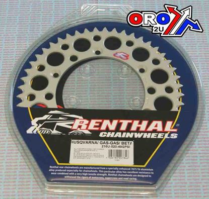 Picture of REAR SPROCKET RENTHAL ULTRALITE 216-520-49 SILVER