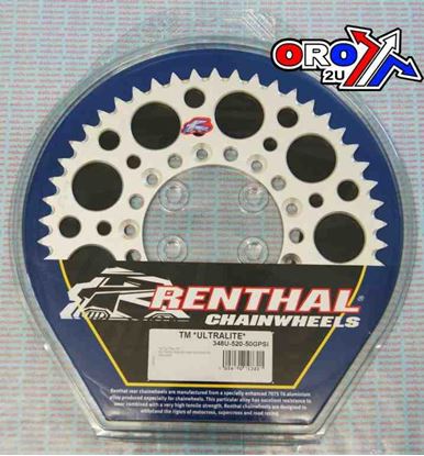 Picture of REAR SPROCKET RENTHAL 348 ULTRALITE 348-520-50 SILVER TM