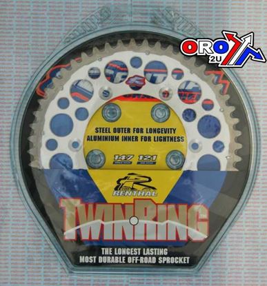 Picture of REAR SPROCKET TWINRING XR RENTHAL 1540-520-52 HONDA