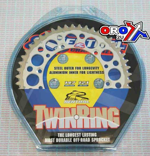 Picture of REAR SPROCKET TWINRING KAW RENTHAL 1120-520-49 KAWASAKI