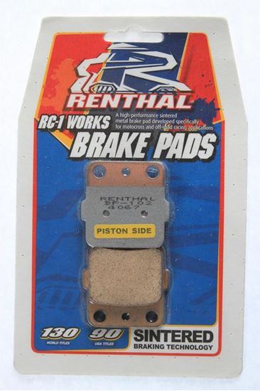 Picture of BRAKE PADS SINTERED RC-1 RENTHAL BP-102, BP102 WORKS