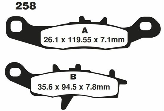 Picture of BRAKE PADS SINTERED EBC FA349R RACING GOLD 41-326.H.EBC