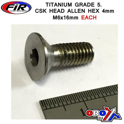 Picture of TITANIUM CSK ALLEN M6x16mm TITANIUM GRADE 5 / EACH