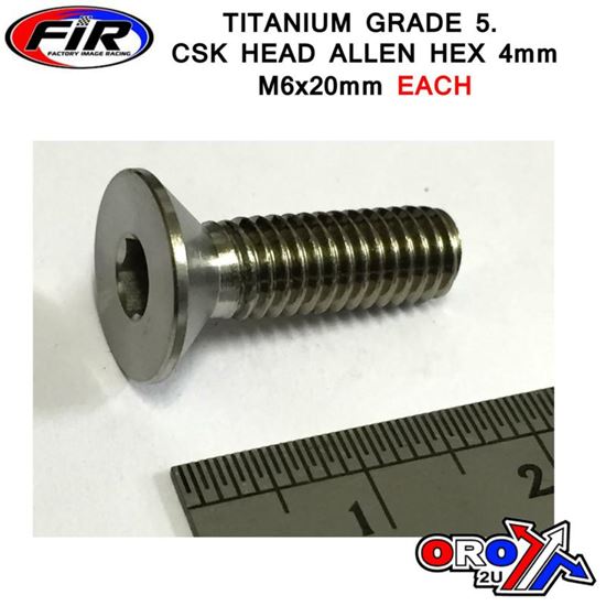 Picture of TITANIUM CSK ALLEN M6x20mm TITANIUM GRADE 5 / EACH