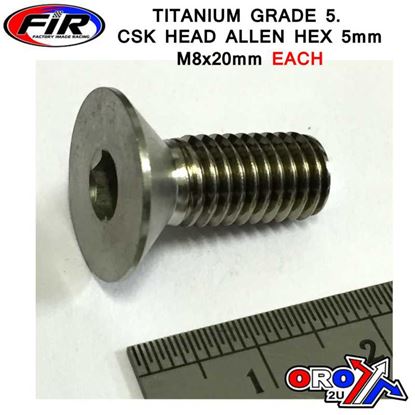 Picture of TITANIUM CSK ALLEN M8x20mm