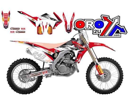 Picture of CRF250 CRF450 HONDA TEAM GARIBOLDI BLACKBIRD DECAL KIT