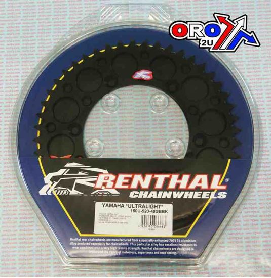 Picture of REAR SPROCKET RENTHAL YAM ULTRALITE 150U-520-48 BLACK