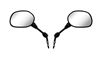 Picture of Mirrors 8mm Black Round Left & Right Piaggio Typhoon (Pair)